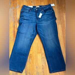 Warp + Weft Dark Blue Straight-Leg Jeans